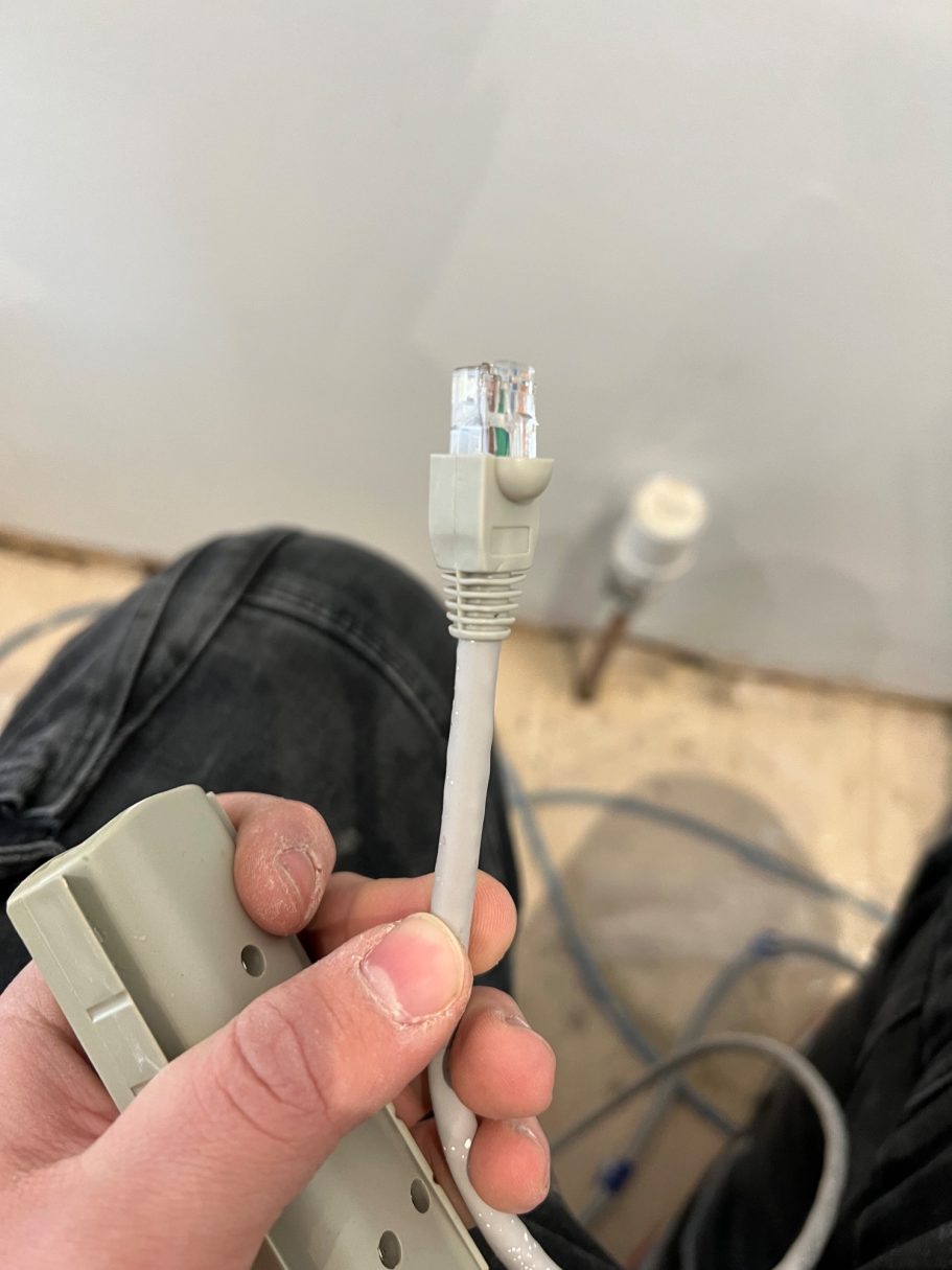 RJ45 heads crimped, ready to use